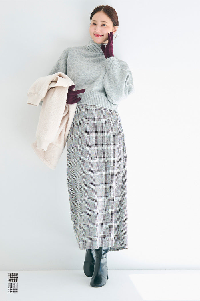 格紋直筒半裙