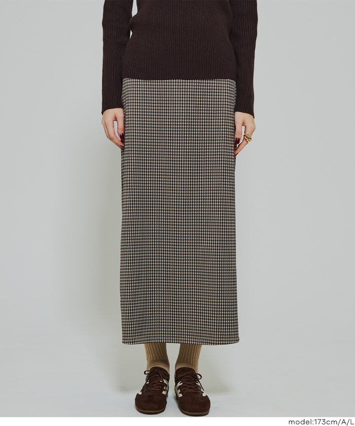 格紋直筒半裙