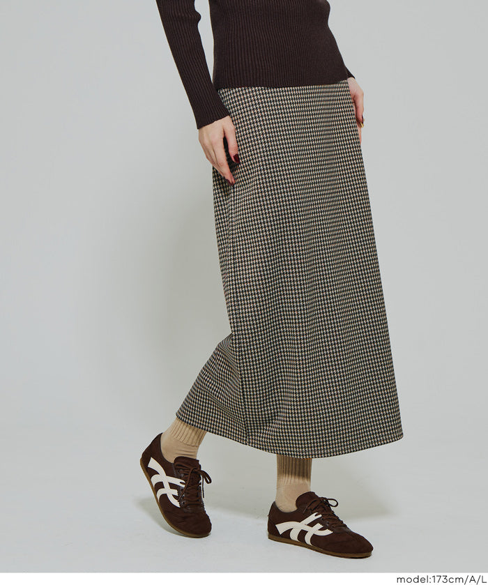 格紋直筒半裙