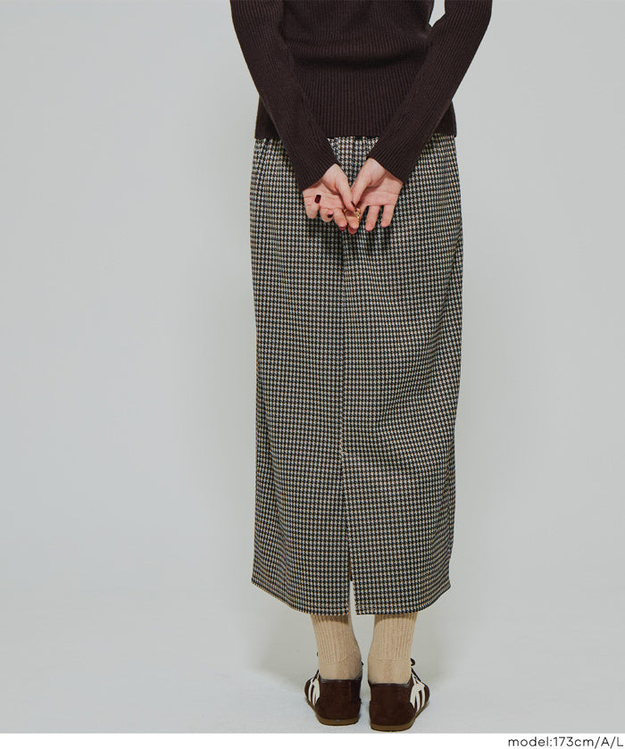 格紋直筒半裙