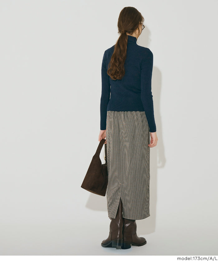 格紋直筒半裙