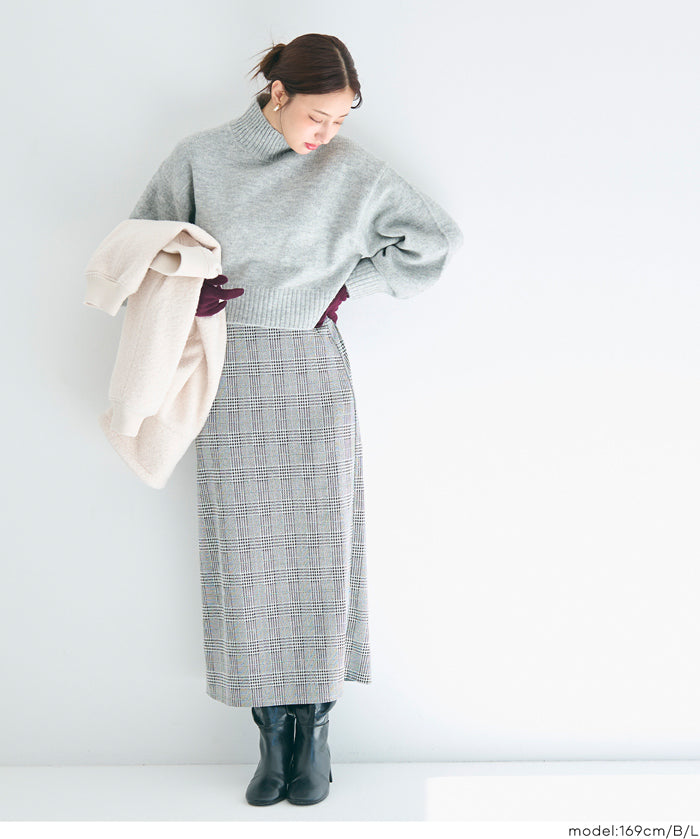 格紋直筒半裙