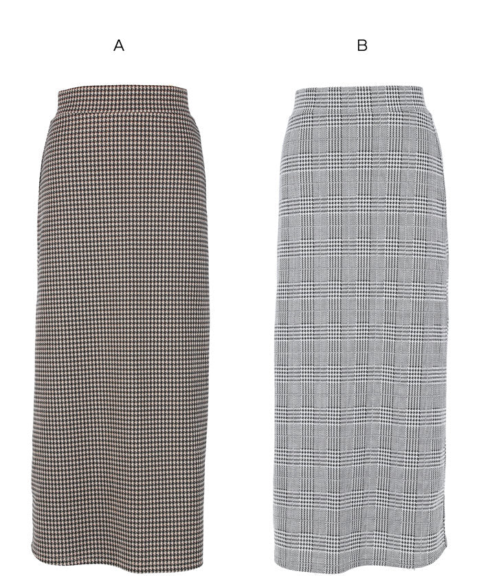格紋直筒半裙