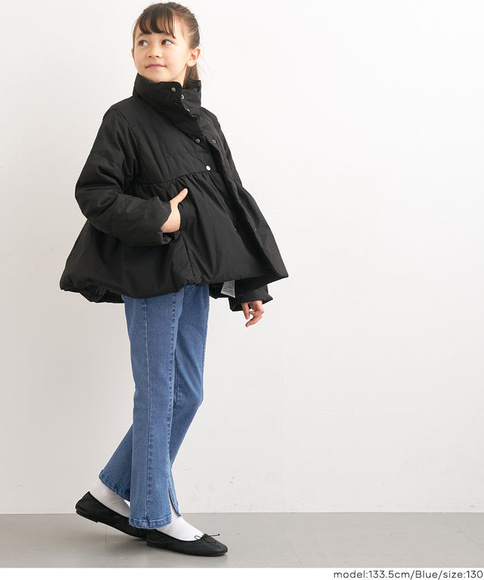 童裝刺繡造型喇叭牛仔褲