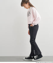 童裝刺繡造型喇叭牛仔褲