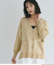 UVCUT 薄款V領中長針織外套