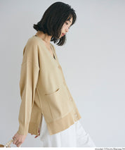 UVCUT 薄款V領中長針織外套