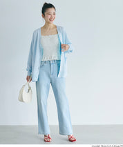 UVCUT 薄款V領中長針織外套