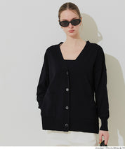 UVCUT 薄款V領中長針織外套