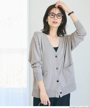 UVCUT 薄款V領中長針織外套