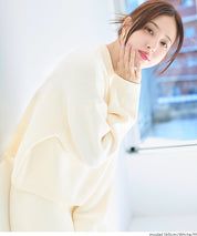 可機洗 可配套雪尼爾英字LOGO圓領針織毛衣