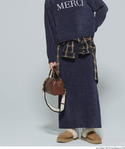 可機洗 可配套雪尼爾直筒針織半裙