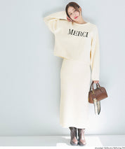 可機洗 可配套雪尼爾直筒針織半裙