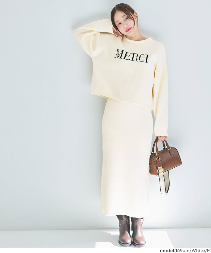 可機洗 可配套雪尼爾直筒針織半裙