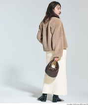 可機洗 可配套雪尼爾直筒針織半裙