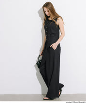 凹凸肌理彈性休閒褲 (Wide-leg pants with textured )