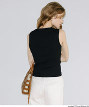合身螺紋無袖背心 (Wide rib tank top)