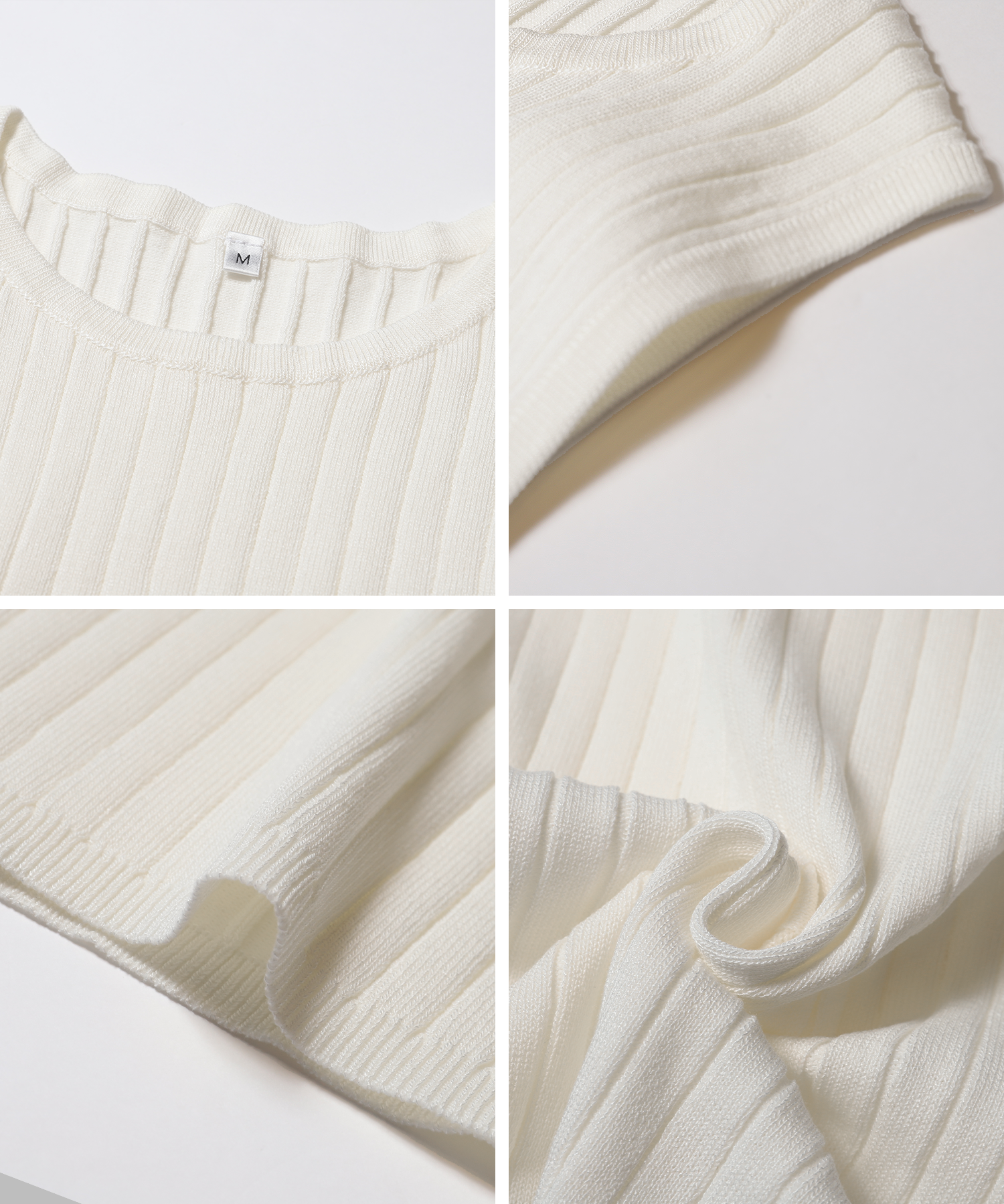合身螺紋無袖背心 (Wide rib tank top)