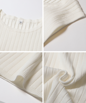 合身螺紋無袖背心 (Wide rib tank top)