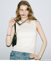 合身螺紋無袖背心 (Wide rib tank top)