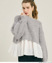 背後蝴蝶結拼接娃娃上衣