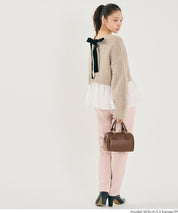 背後蝴蝶結拼接娃娃上衣