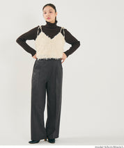 【保暖內刷毛】可機洗彈性西裝寬褲