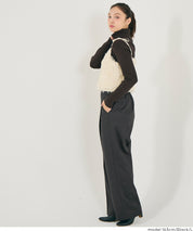 【保暖內刷毛】可機洗彈性西裝寬褲