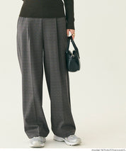 【保暖內刷毛】可機洗彈性西裝寬褲