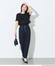 日系蕾絲造型短袖針織上衣 (Frill knit top)