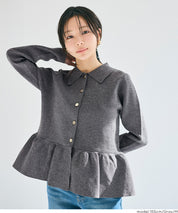 Cute Japanese Style Long-Sleeved Babydoll Top with Gold Buttons 