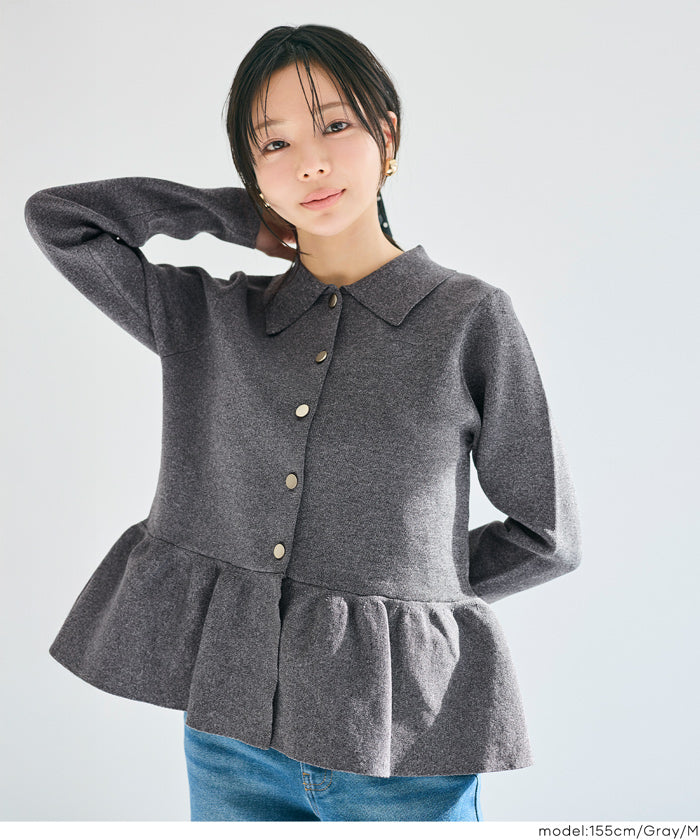 日系可愛金釦長袖娃娃上衣