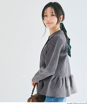 Cute Japanese Style Long-Sleeved Babydoll Top with Gold Buttons 