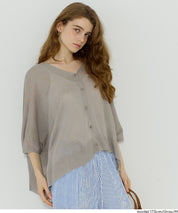 寬鬆蝙蝠袖休閒針織開衫 (Big Poncho Cardigan)