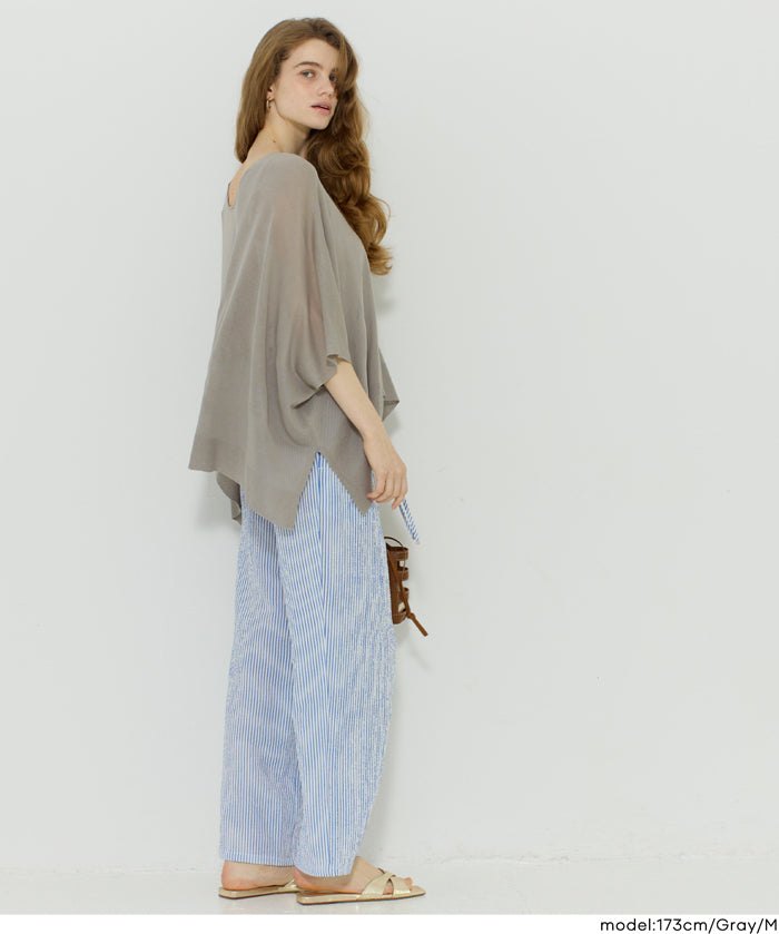 寬鬆蝙蝠袖休閒針織開衫 (Big Poncho Cardigan)