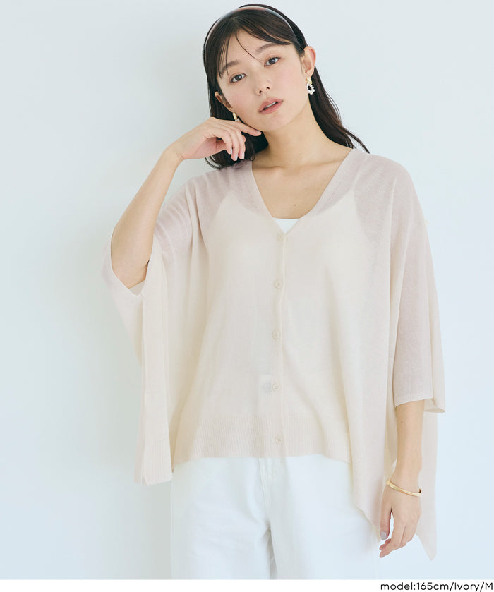 寬鬆蝙蝠袖休閒針織開衫 (Big Poncho Cardigan)