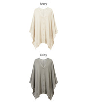 寬鬆蝙蝠袖休閒針織開衫 (Big Poncho Cardigan)