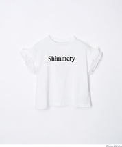 童裝造型法式袖LOGO短袖上衣