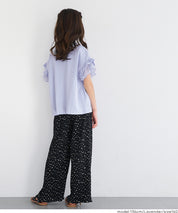 童裝造型法式袖LOGO短袖上衣