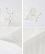 童裝日系設計感透膚長袖襯衫