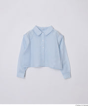 童裝日系設計感透膚長袖襯衫