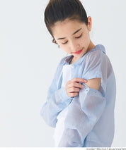 童裝日系設計感透膚長袖襯衫