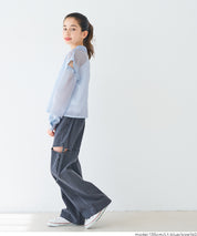 童裝日系設計感透膚長袖襯衫