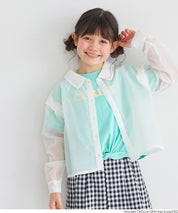 童裝日系設計感透膚長袖襯衫