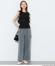 日系蕾絲拼接無袖針織上衣 (Sleeveless frill knit top)
