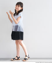 童裝蕾絲外罩設計感短袖上衣