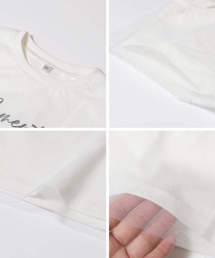 童裝蕾絲外罩設計感短袖上衣