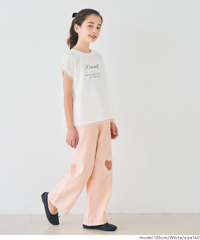 童裝蕾絲外罩設計感短袖上衣