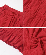 甜美皺褶造型彈性直筒長裙 (Stretch Shirred I-Line Skirt)