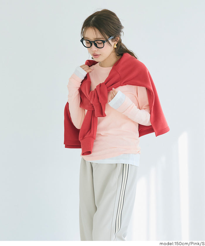 透膚彈性薄長袖上衣